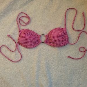Victoria’s Secret Padded Lined Bikini Bathing Suit Top Sz M. Polka dots.